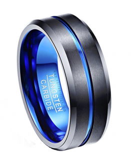 mawson anneau carbure de tungstene collection blue vulcan-rings