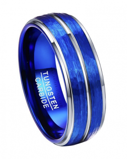 asama anneau carbure de tungstene collection blue vulcan-rings