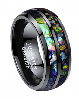 moheli anneau carbure de tungstene collection black vulcan-rings