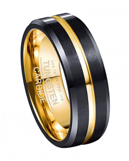 taupo anneau carbure de tungstene collection gold vulcan-rings