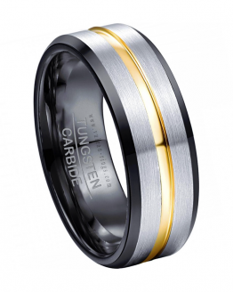 tuhua anneau carbure de tungstene collection black vulcan-rings