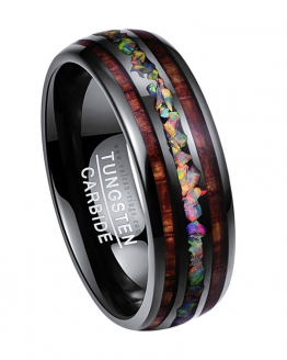 wailau anneau carbure de tungstene collection black vulcan-rings